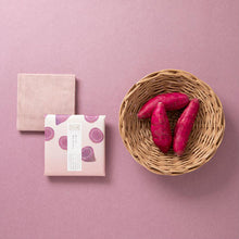 画像をギャラリービューアに読み込む, 紫いもで染めた花ふきん