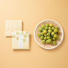 画像をギャラリービューアに読み込む, うめの実で染めた花ふきん