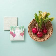 画像をギャラリービューアに読み込む, 赤かぶで染めた花ふきん